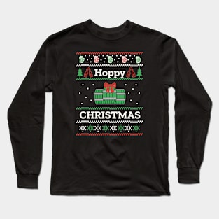 Hoppy Christmas, Funny Christmas Sweater Long Sleeve T-Shirt